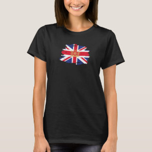 BRITISCHE UNION JACK FLAG MIT ROYAL WAPPEN, UK, EI T-Shirt