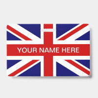 Britische Union Jack-Flagge personalisierter Name