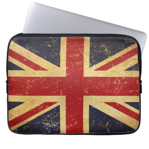 Britische Union Jack Flagge Vintage Laptop-Hülle Laptopschutzhülle
