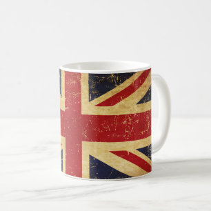 Britische Union Jack Flagge Vintage Tasse