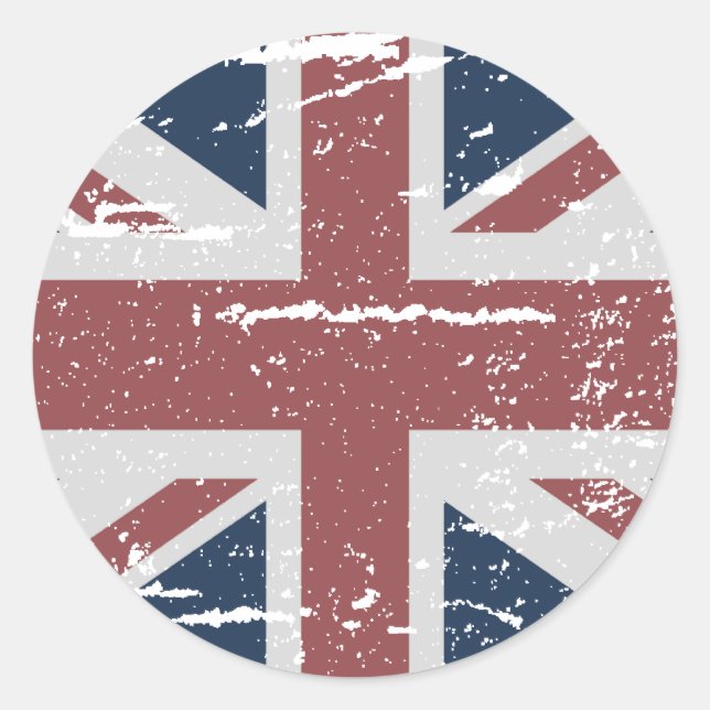 BRITISCHE UNION JACK RUNDER AUFKLEBER (Vorderseite)