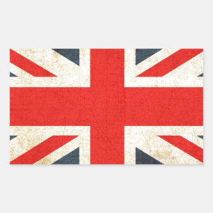 Britische Unionsflagge Rechteckiger Aufkleber