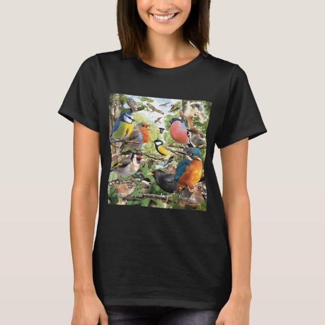 Britische Vögel T-Shirt (Vorderseite)