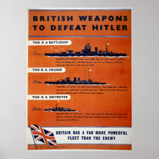 Britische Waffen WW2 - Kampfhandlungen Poster