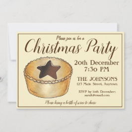 Britische Weihnachtsminze Pie Festive Holiday Part Einladung