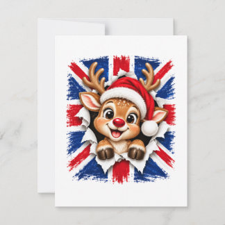 Britische Weihnachtsrentier Einladung