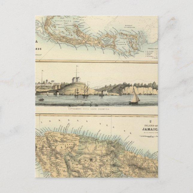 Britische Westindische Possessions Postkarte (Vorderseite)