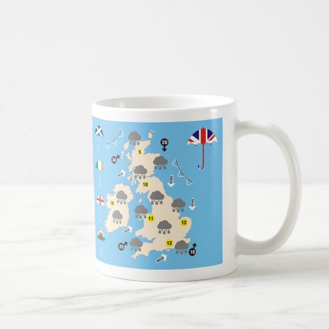 Britische Wettervorhersage Kaffeetasse (Rechts)