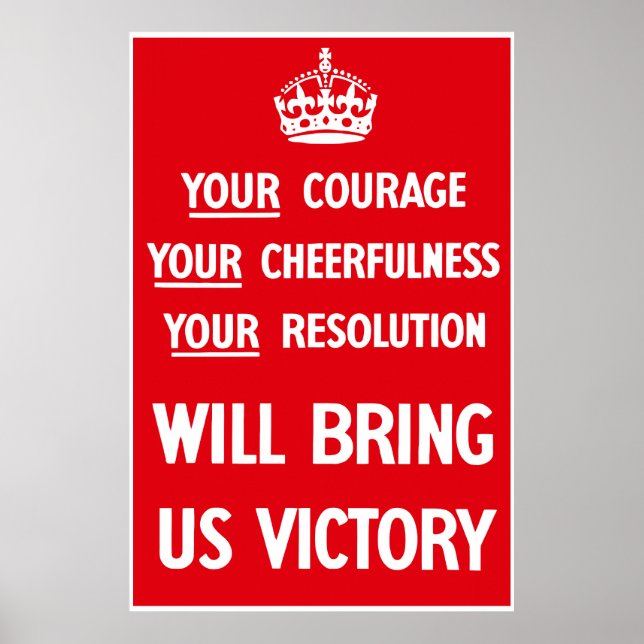 Britische WW2-Propaganda — Grenze Poster (Vorne)