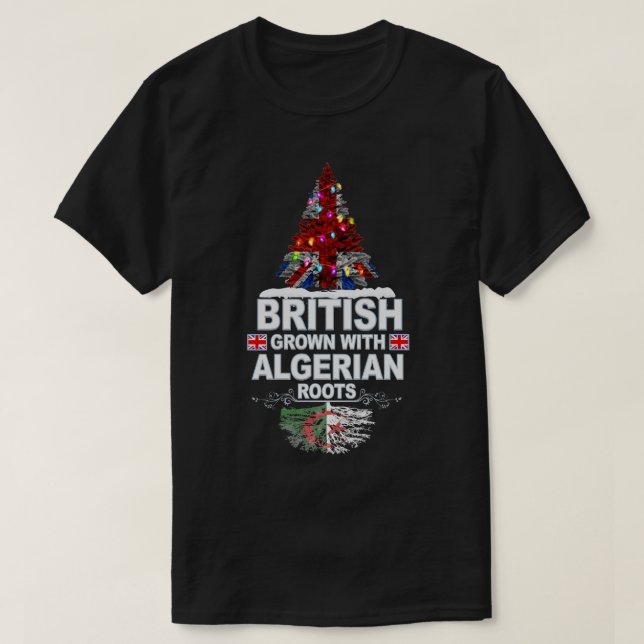 Britischer Anbau mit algerischem Roots-Geschenk fü T-Shirt (Design vorne)