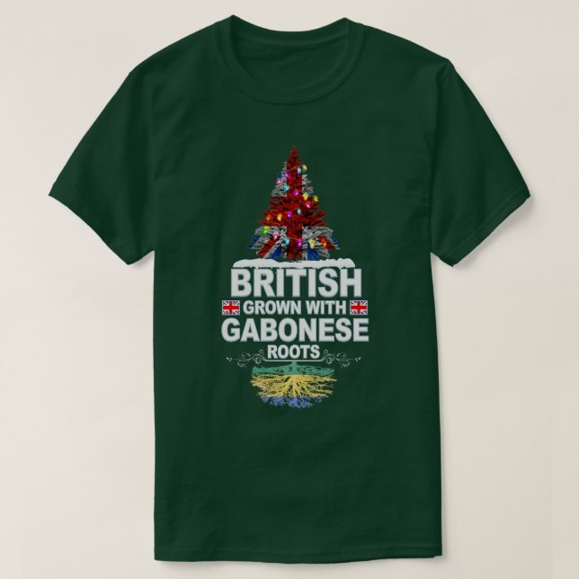 Britischer Anbau mit gabunischer Roots-Geschenk fü T-Shirt (Design vorne)