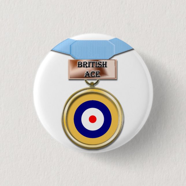 Britischer Asmedaillenknopf Button (Vorderseite)