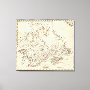 Britischer Besitz in Nordamerika Leinwanddruck