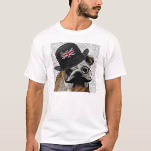 Britischer Bulldoggen-T - Shirt