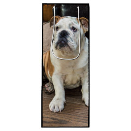 Britischer Bulldoggenwelpe Geschenktüte Für Weinflaschen