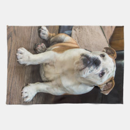Britischer Bulldoggenwelpe Handtuch