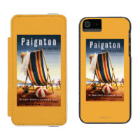 Britischer Eisenbahn-Strand-Stuhl und Ball-Plakat