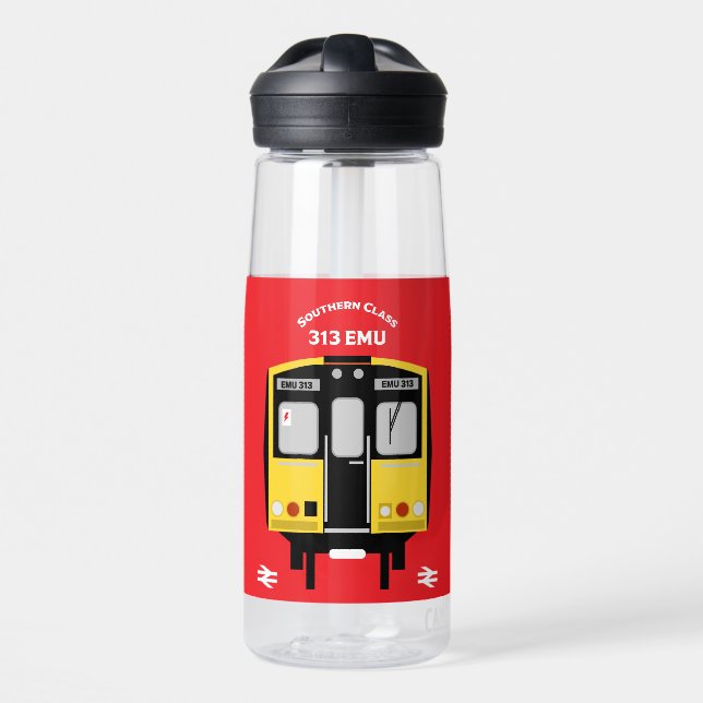 Britischer Eisenbahntrainingsenthusiast Trinkflasche (Vorne)