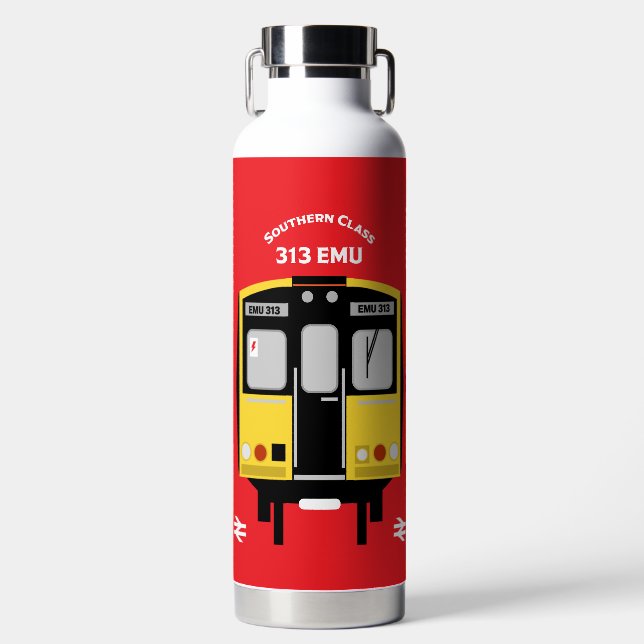 Britischer Eisenbahntrainingsenthusiast Trinkflasche (Vorderseite)