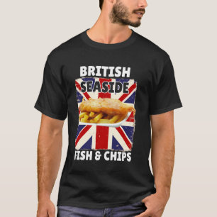 Britischer Fisch und Pommes frites am Meer - UK Ch T-Shirt