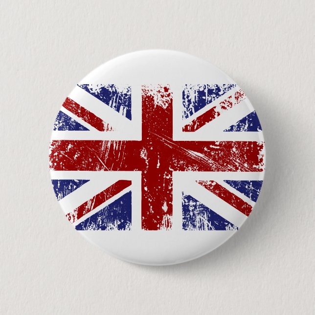 Britischer Flaggen-Gewerkschafts-Jack-PunkGrunge Button (Vorderseite)