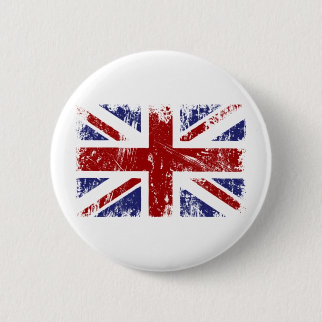 Britischer Flaggen-Gewerkschafts-Jack-PunkGrunge Button (Vorderseite)