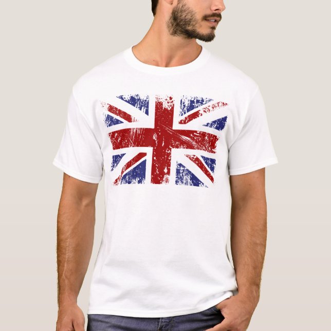 Britischer Flaggen-Gewerkschafts-Jack-PunkGrunge T-Shirt (Vorderseite)