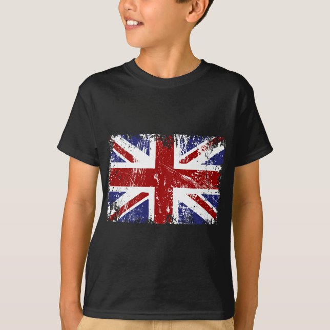 Britischer Flaggen-Gewerkschafts-Jack-PunkGrunge T-Shirt (Vorderseite)
