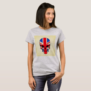 Britischer Flaggen-Skull T-Shirt