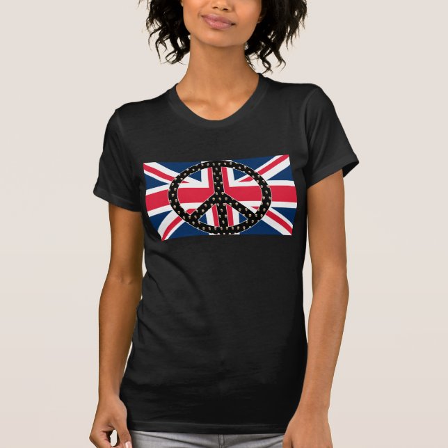 Britischer Friedensschädel-T - Shirt (Vorderseite)