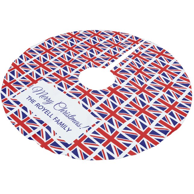 Britischer Gewerkschafts-Jackflagge Polyester Weihnachtsbaumdecke (Schrägansicht)