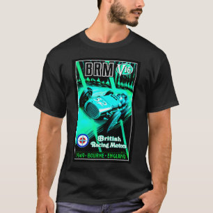 Britischer Grand Prix Oldtimer-Autorennen-Druck T-Shirt
