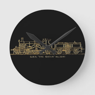 Britischer GWR Dampf-Zug, "die Königin", 3041, Runde Wanduhr