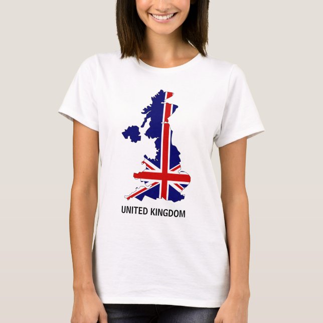 Britischer Karten-T - Shirt (Vorderseite)