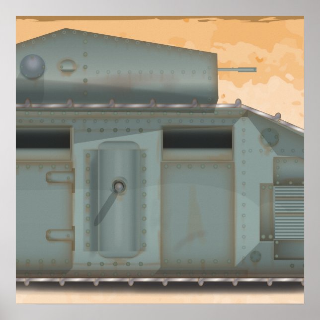 Britischer Mark 1-Panzer Poster (Vorne)