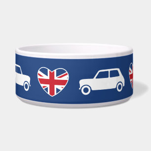Britischer Mini Cooper Herzen - Blau Napf