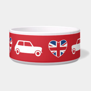 Britischer Mini Cooper Herzen - Rot Napf