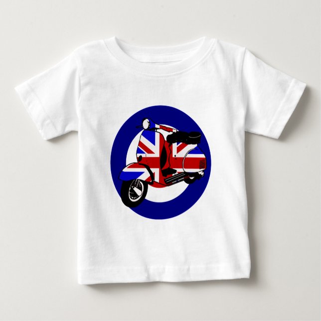 Britischer Mod-Roller auf Ziel Baby T-shirt (Vorderseite)