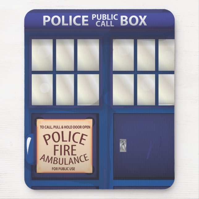 Britischer Polizeirufkasten Mousepad (Vorne)