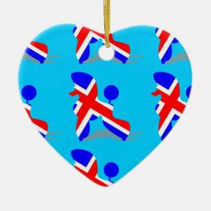 Britischer Pudel Keramikornament