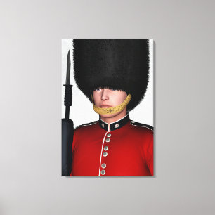Britischer Royal Guard Soldat London Kunst Leinwanddruck