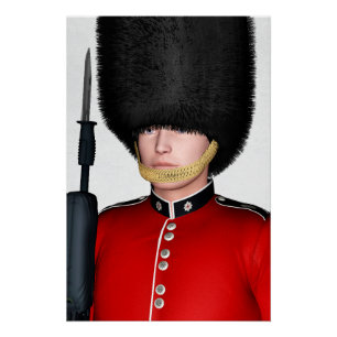 Britischer Royal Guard Soldat London Kunst Poster