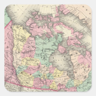 Britischer, russischer u. dänischer Besitz Quadratischer Aufkleber