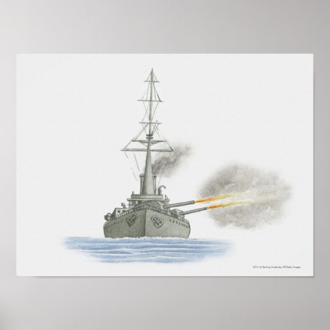 Britischer Schlachtkreuzer Poster (Vorne)