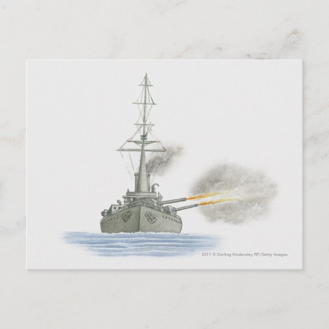 Britischer Schlachtkreuzer Postkarte (Vorderseite)
