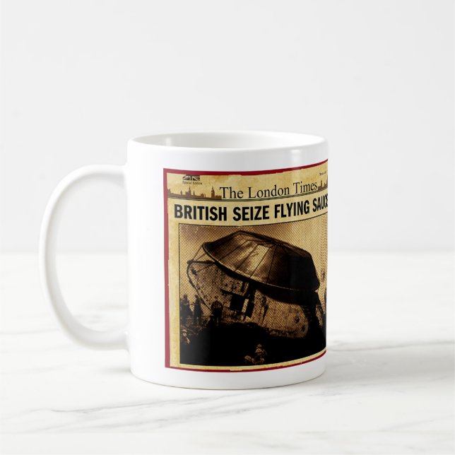 Britischer Seize Flying Saucer Kaffeetasse (Links)