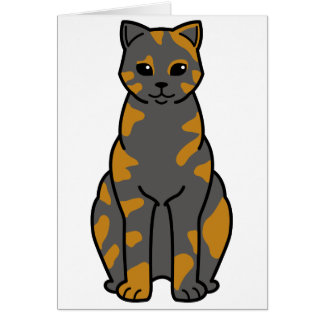 Britischer Shorthair Tortie Katzen-Cartoon