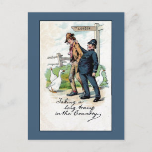 britischer Spaß der Vintagen Polizei Postkarte