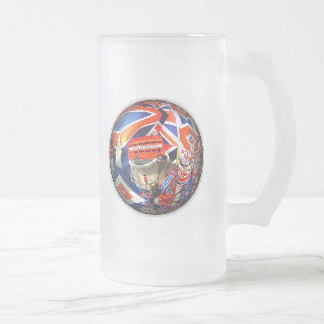 Britischer Tourismus Mattglas Bierglas (Rechts)