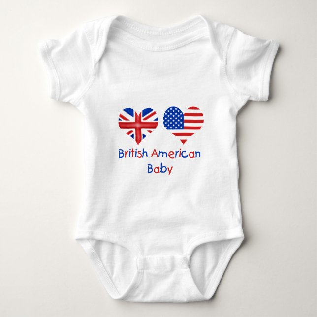 Britisches amerikanisches Baby Baby Strampler (Vorderseite)